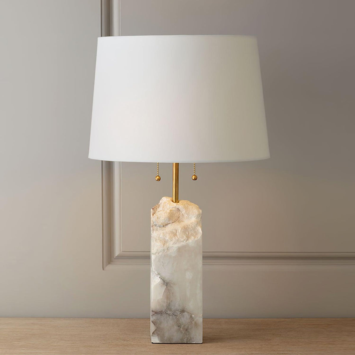 Candeeiro de mesa minimalista em alabastro Gaveth