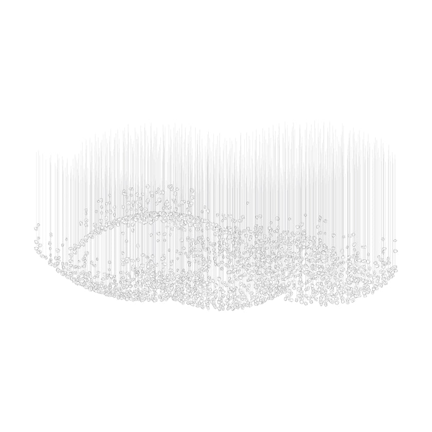 Candeeiro de teto OreStone Grand em cristal de quartzo personalizável