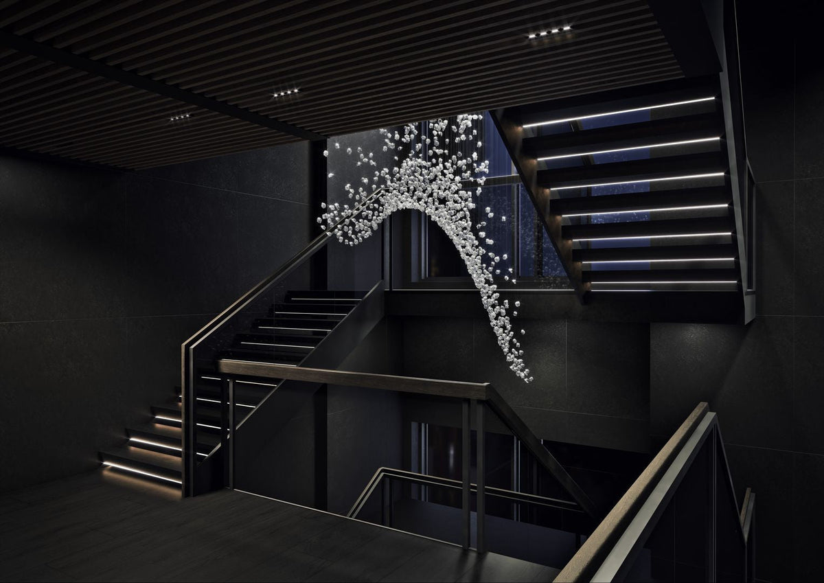 Candeeiro de teto OreStone Grand em cristal de quartzo personalizável