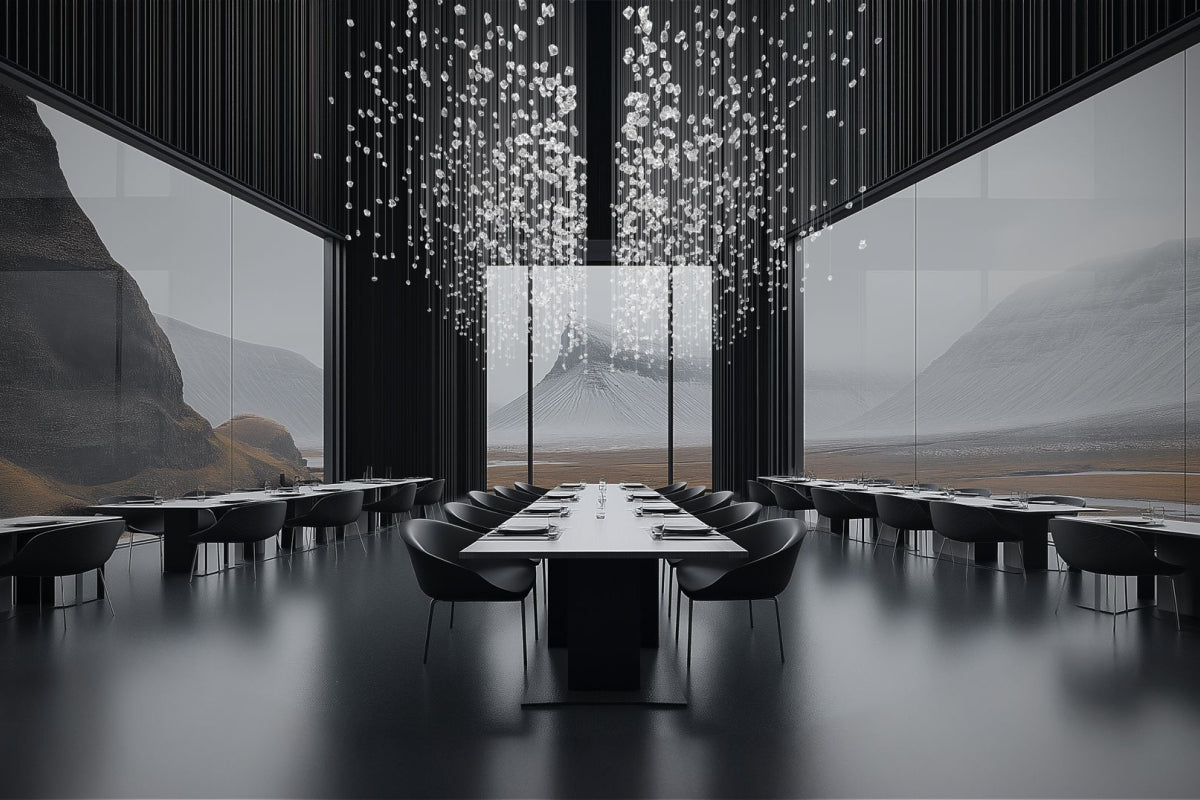 Candeeiro de teto OreStone Grand em cristal de quartzo personalizável