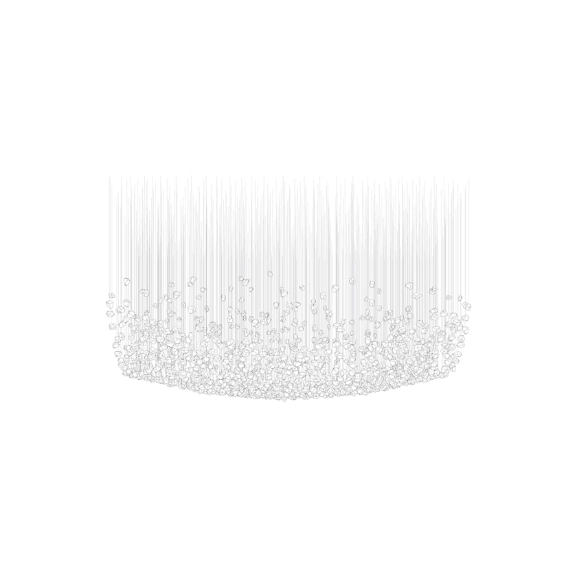 Candeeiro de teto OreStone Grand em cristal de quartzo personalizável