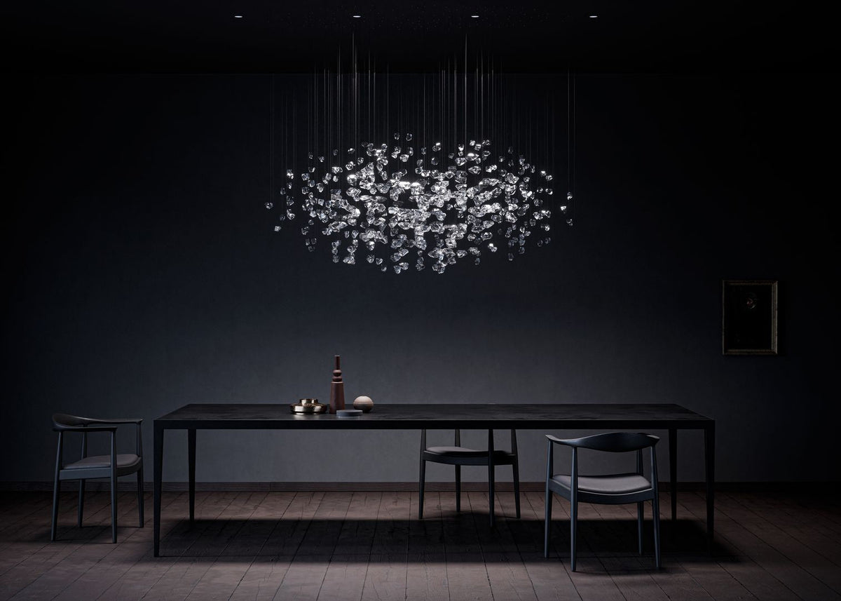 Candeeiro de teto OreStone Grand em cristal de quartzo personalizável