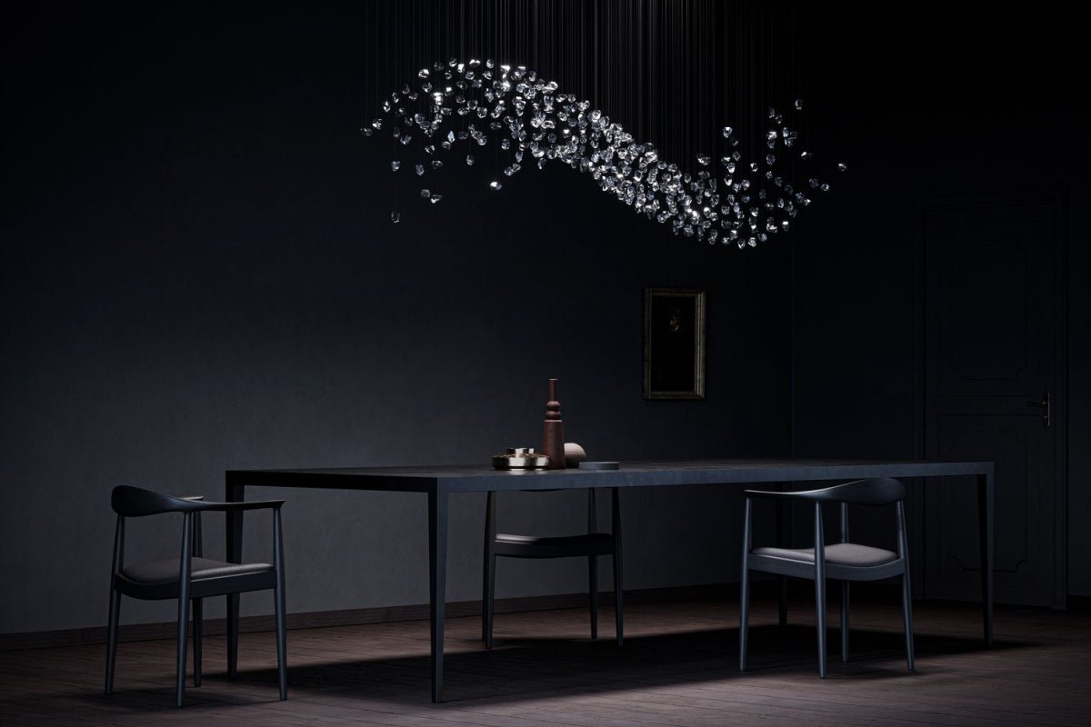 Candeeiro de teto OreStone Grand em cristal de quartzo personalizável