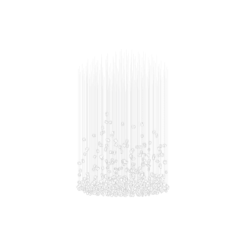 Candeeiro de teto OreStone Grand em cristal de quartzo personalizável