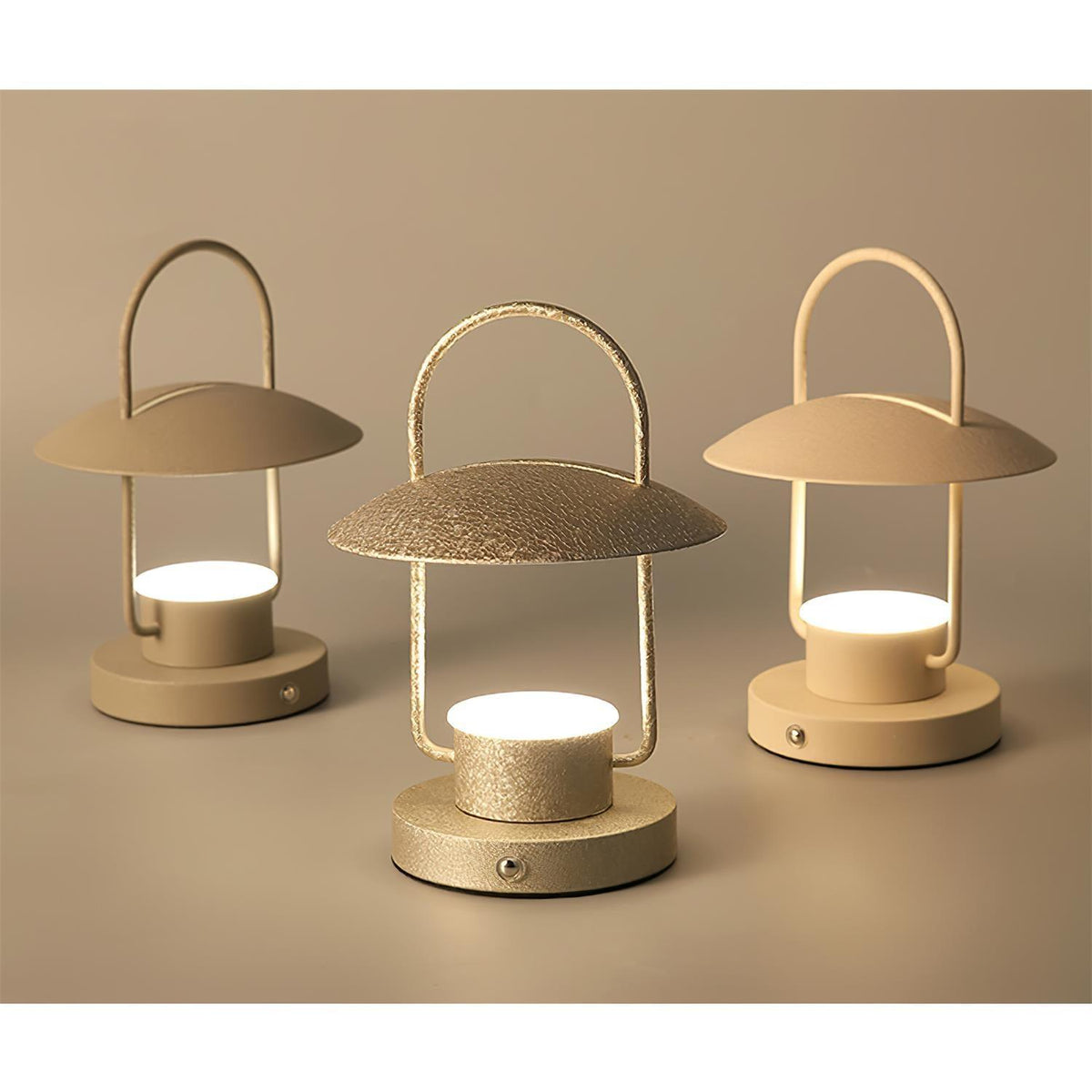 Solaran grå modern bordslampa