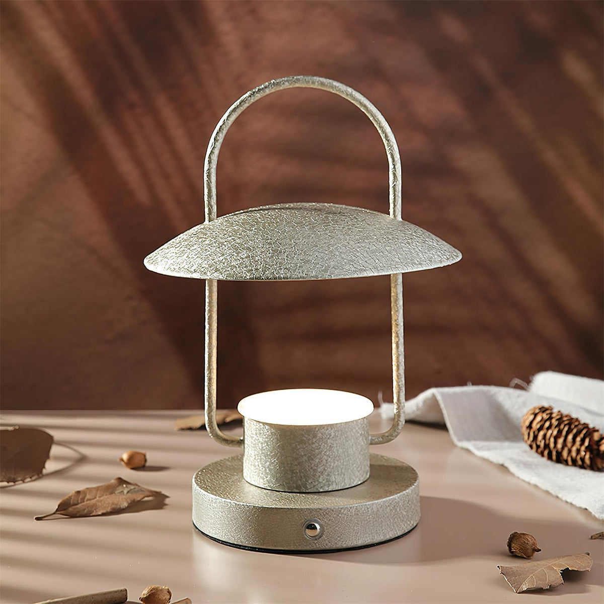 Solaran grå modern bordslampa