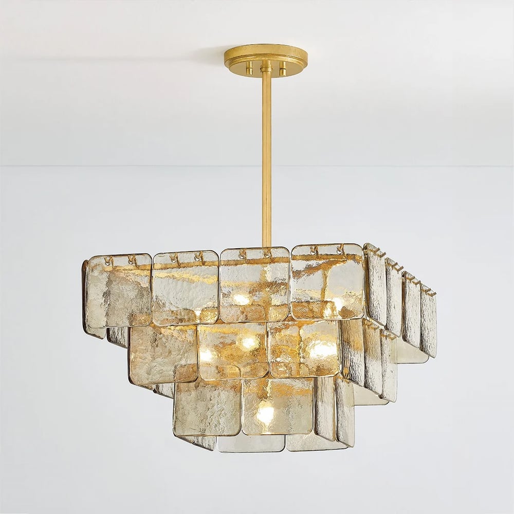 Candelabro Celaniel, vidro Piastre cor de champanhe, moderno