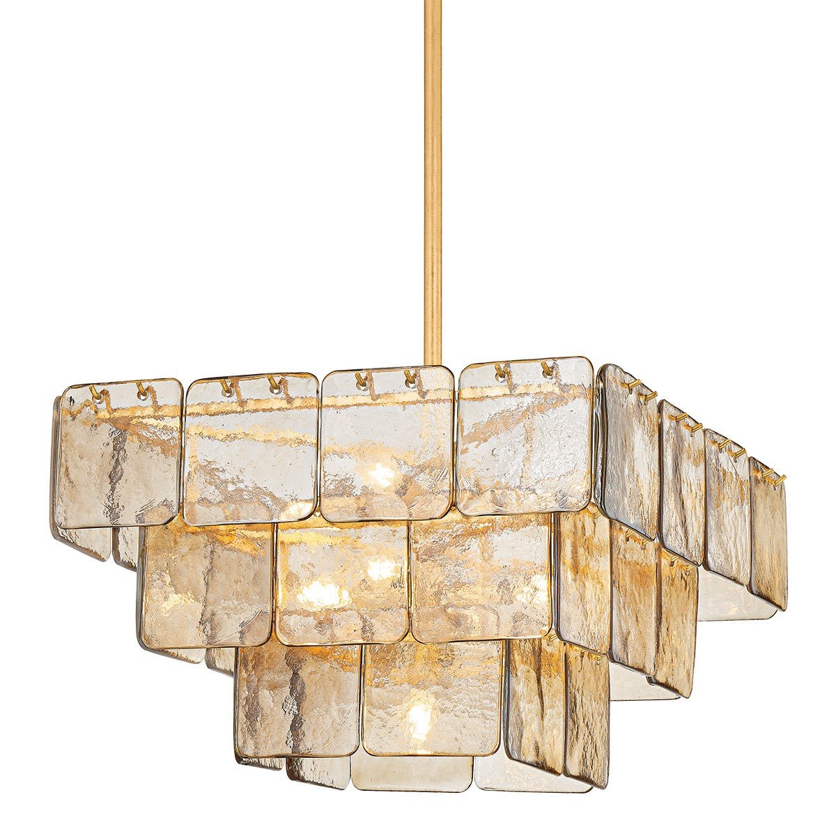 Candelabro Celaniel, vidro Piastre cor de champanhe, moderno