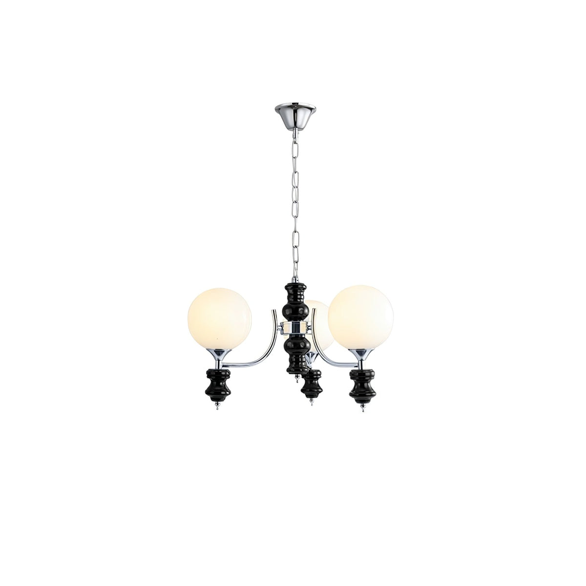 Miraena regal kuglelysekrone i matteret glas