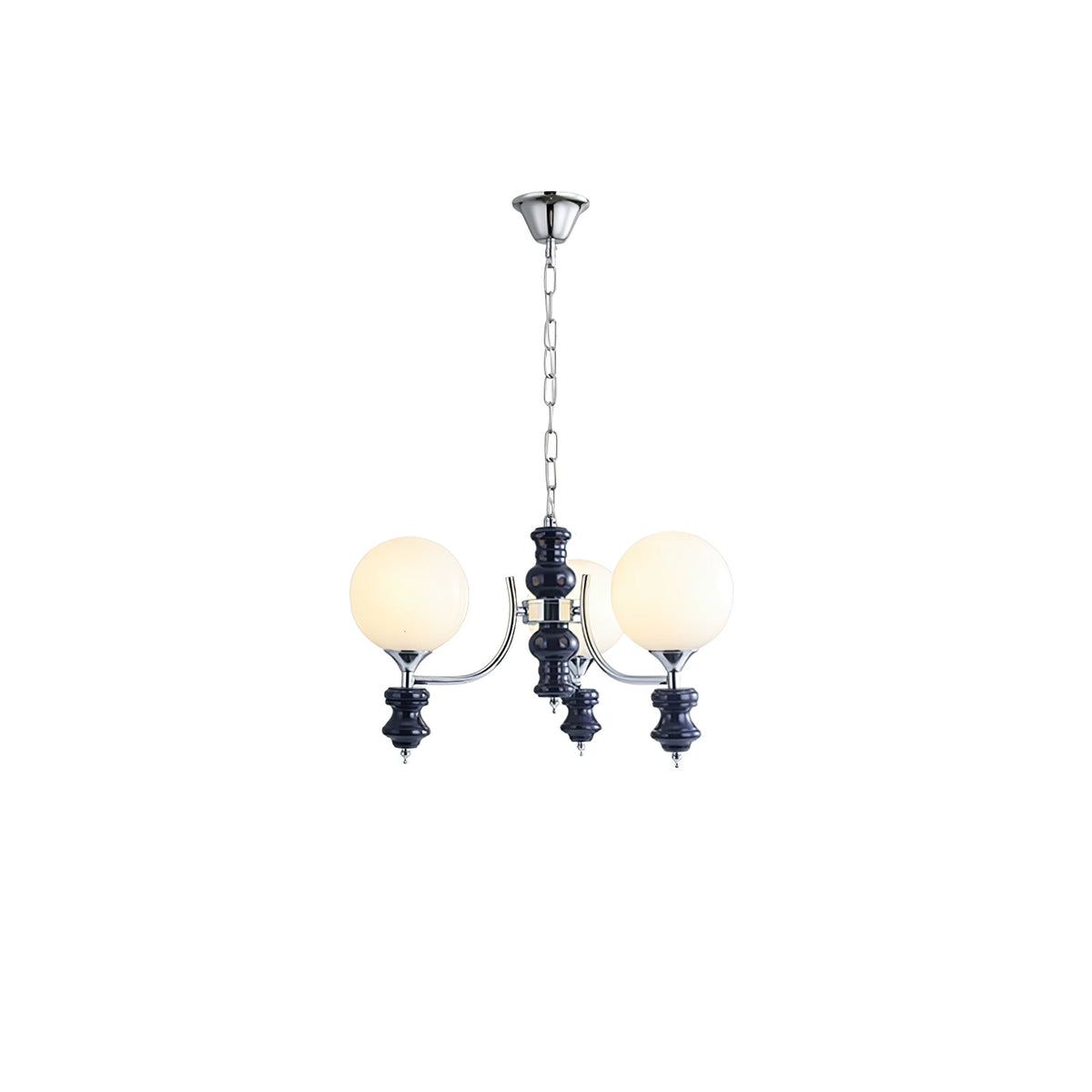 Miraena regal kuglelysekrone i matteret glas