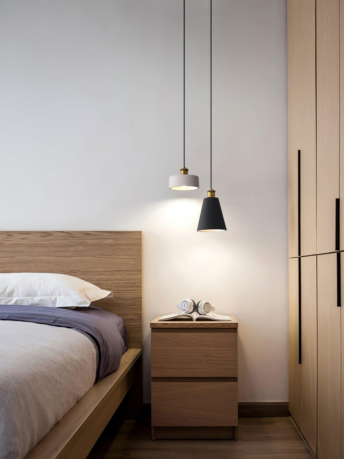 Trio industriel pendellampe i harpiks