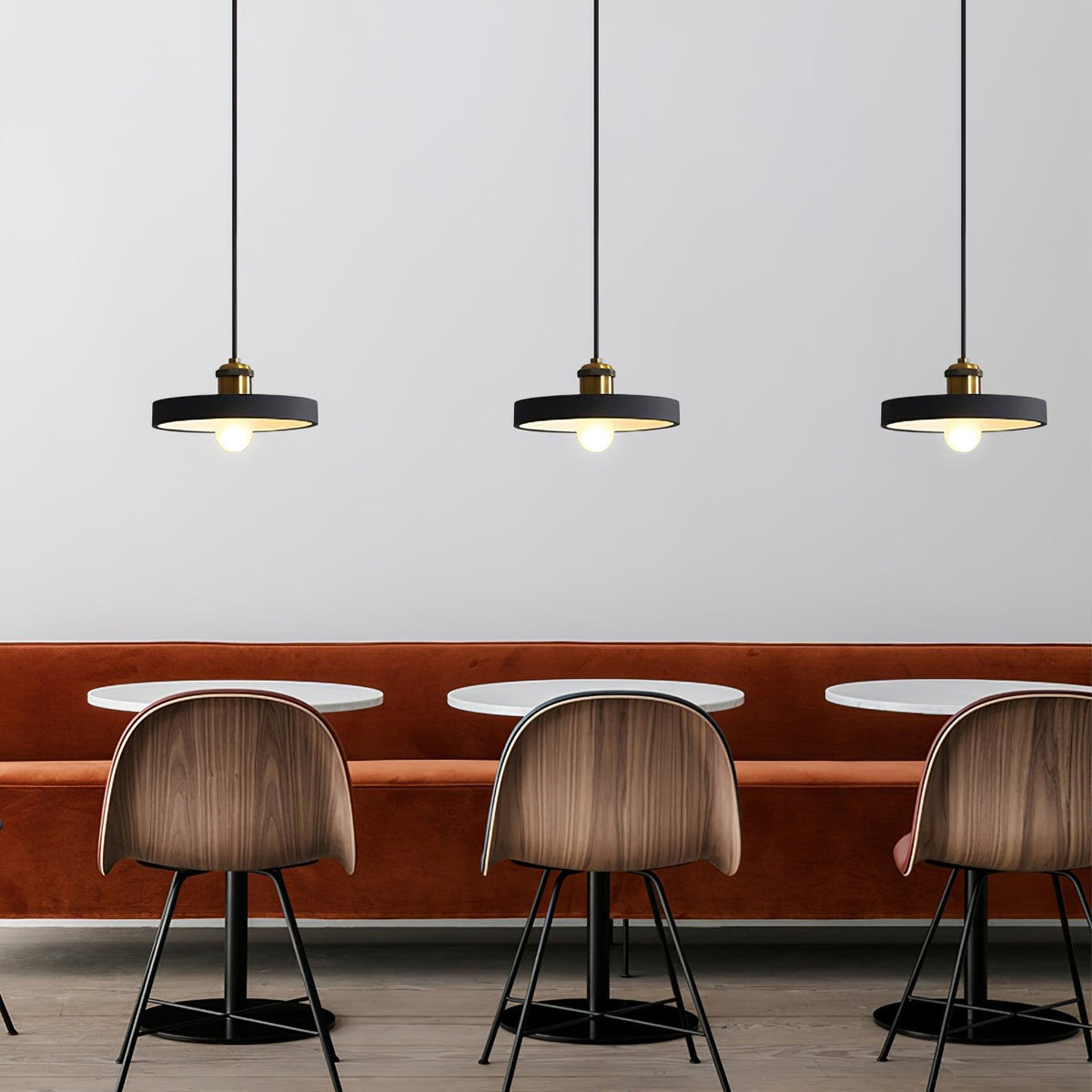 Trio industriel pendellampe i harpiks
