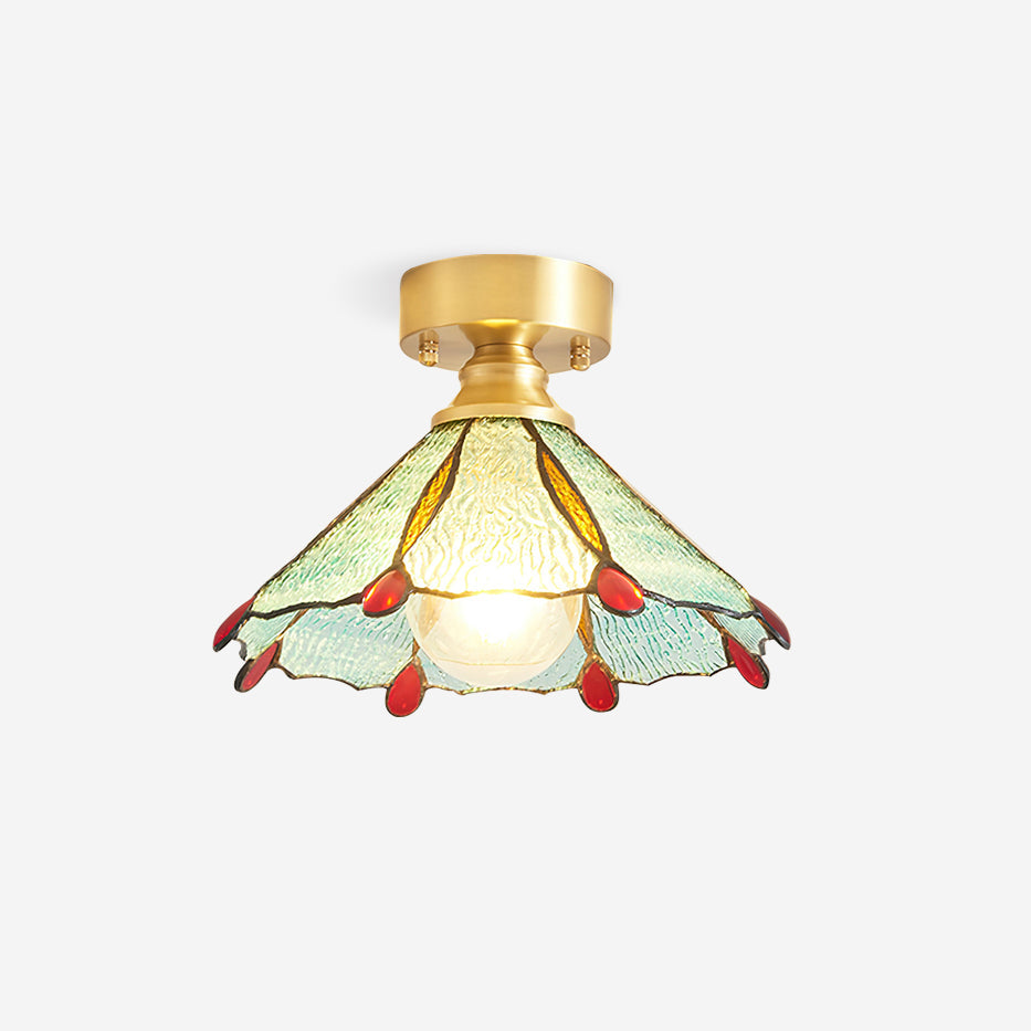 Nexo-Tiffany-tyylinen lasimaalauskattovalaisin