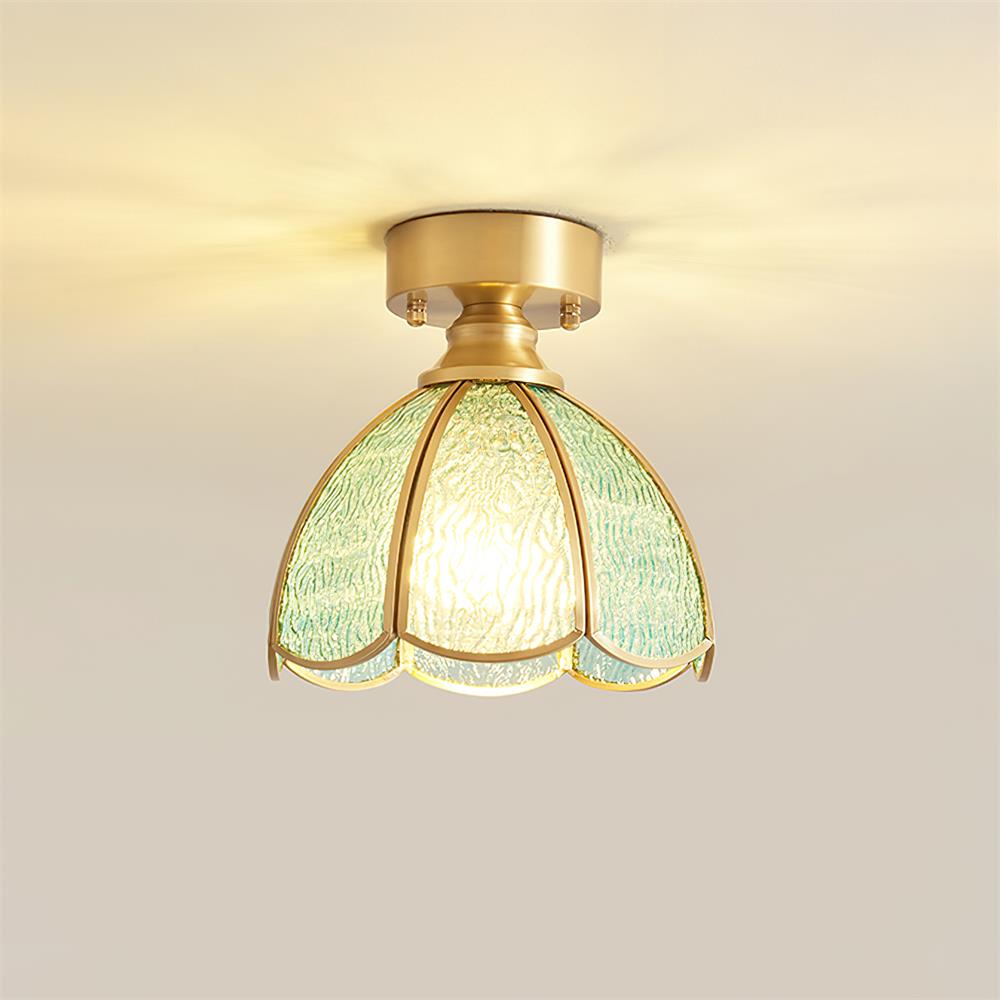 Nexo loftslampe i Tiffany-stil med blyindfattet glas