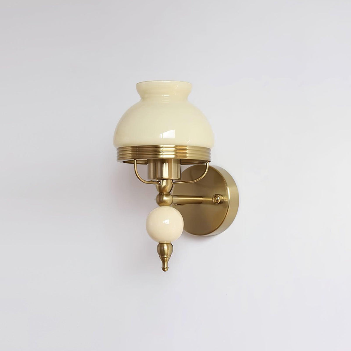 Evia vägglampa i glas och ljus för sovrum eller hall i retrostil