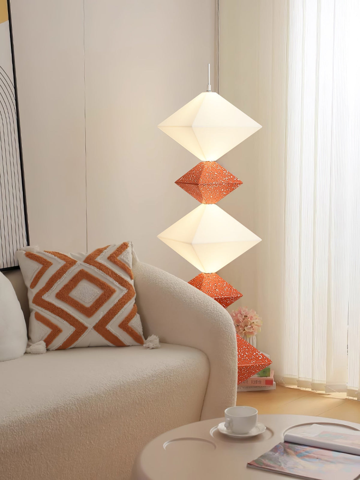 GeoGlow rombisk kubgolvlampa