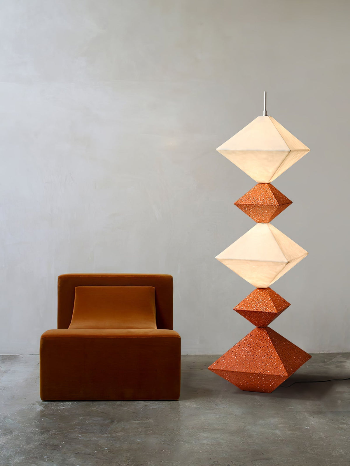 GeoGlow rombisk kubgolvlampa