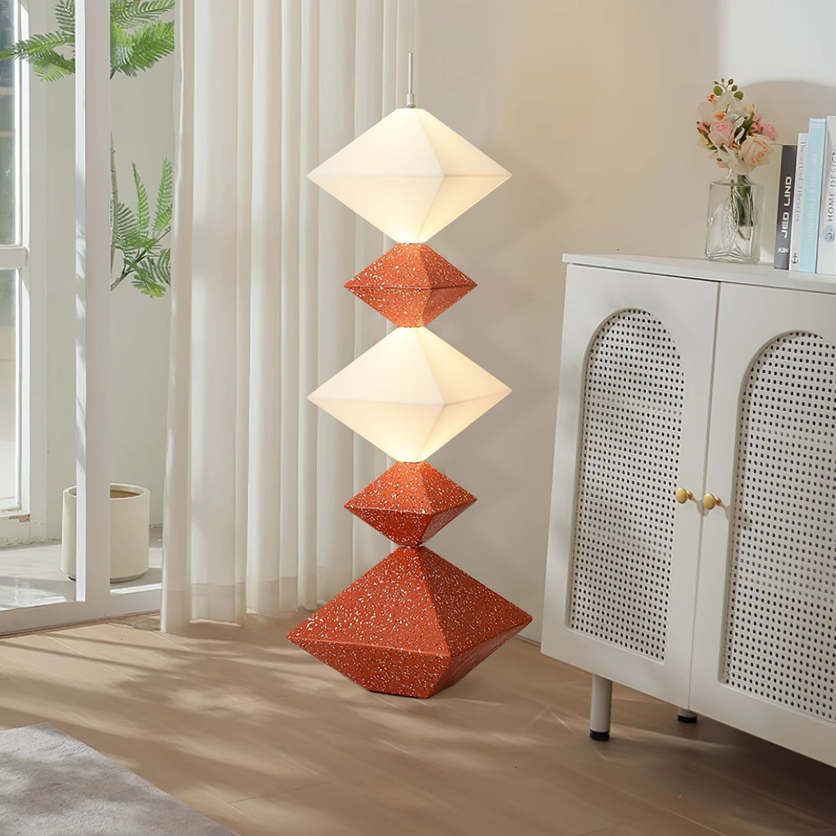 GeoGlow rombisk kubgolvlampa