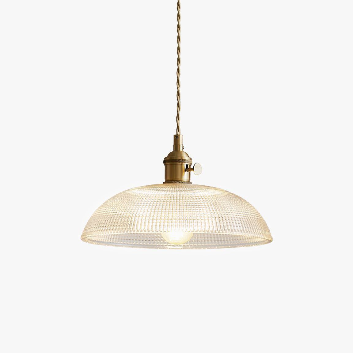 Crinel pendellampa i mässing och glas