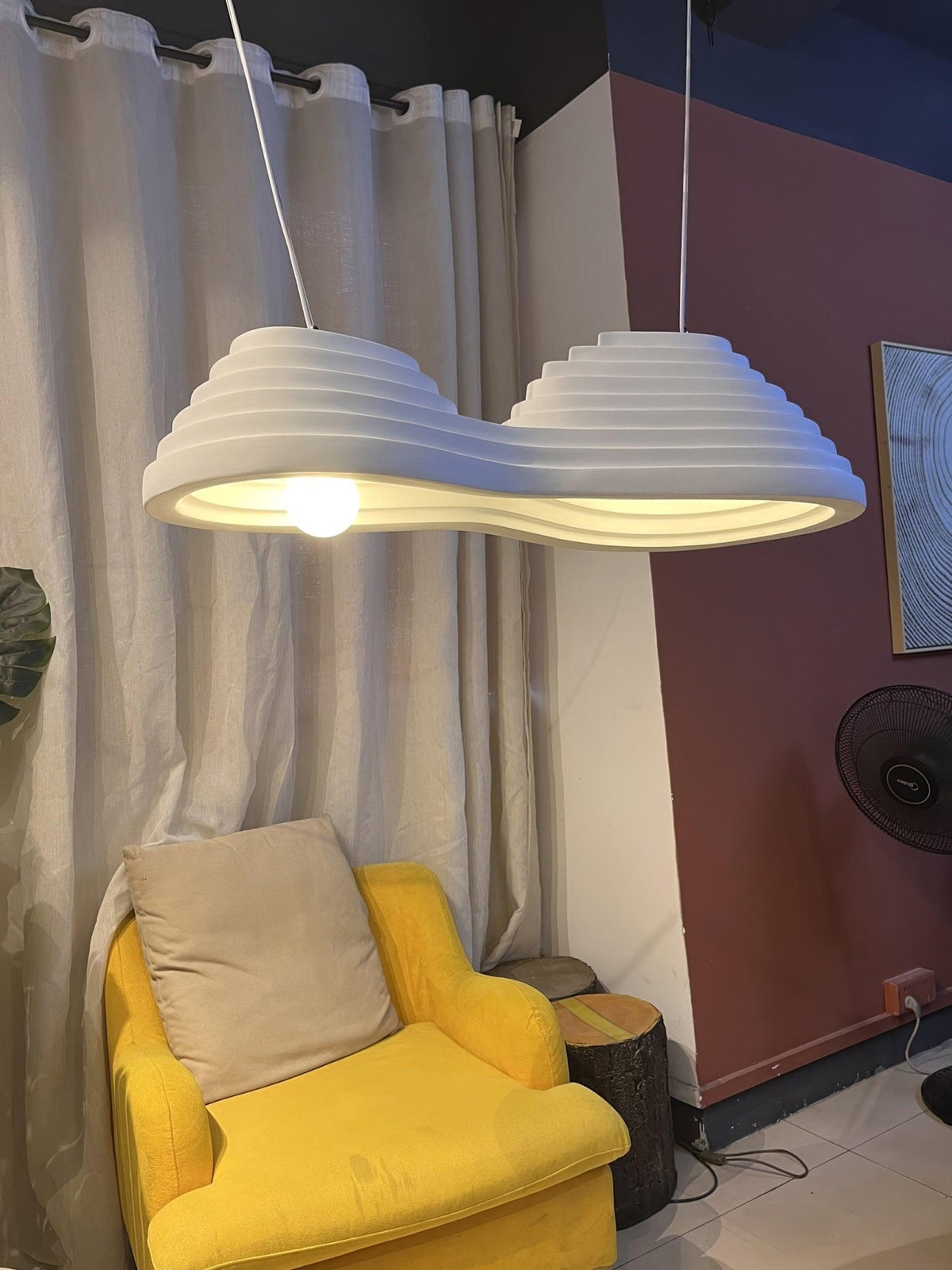 Candeeiro suspenso minimalista em resina Niruise