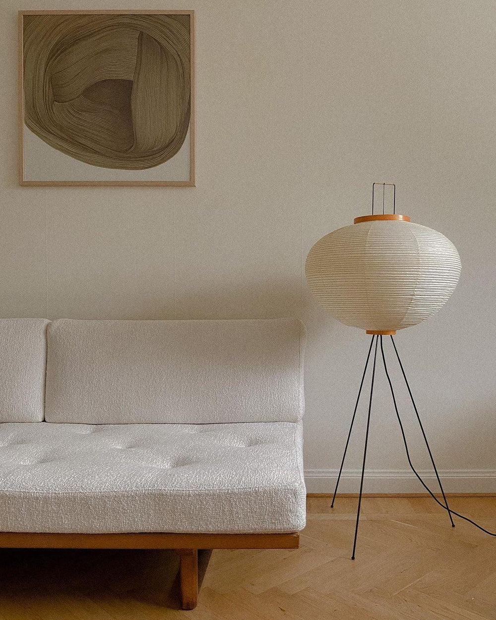 Krelix skandinavisk gulvlampe i papir