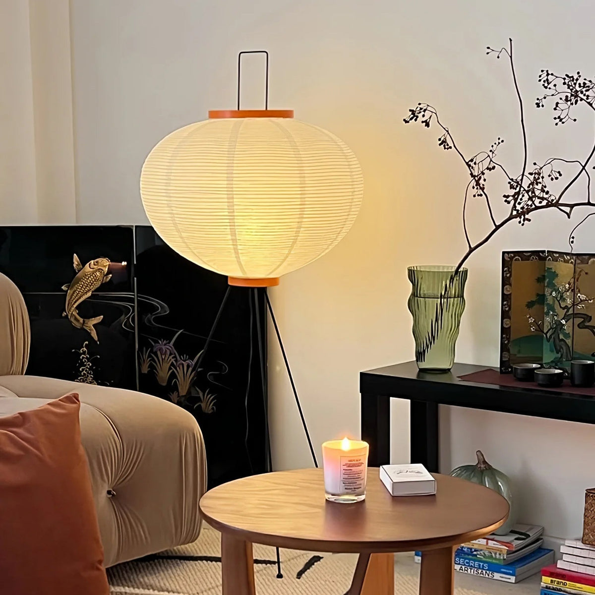 Krelix skandinavisk gulvlampe i papir