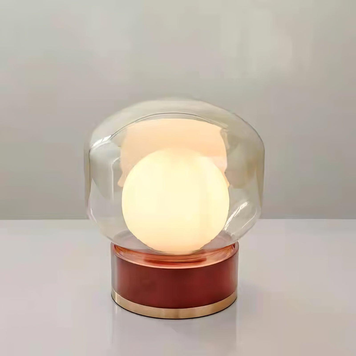 Candeeiro de mesa artístico Brinox em madeira