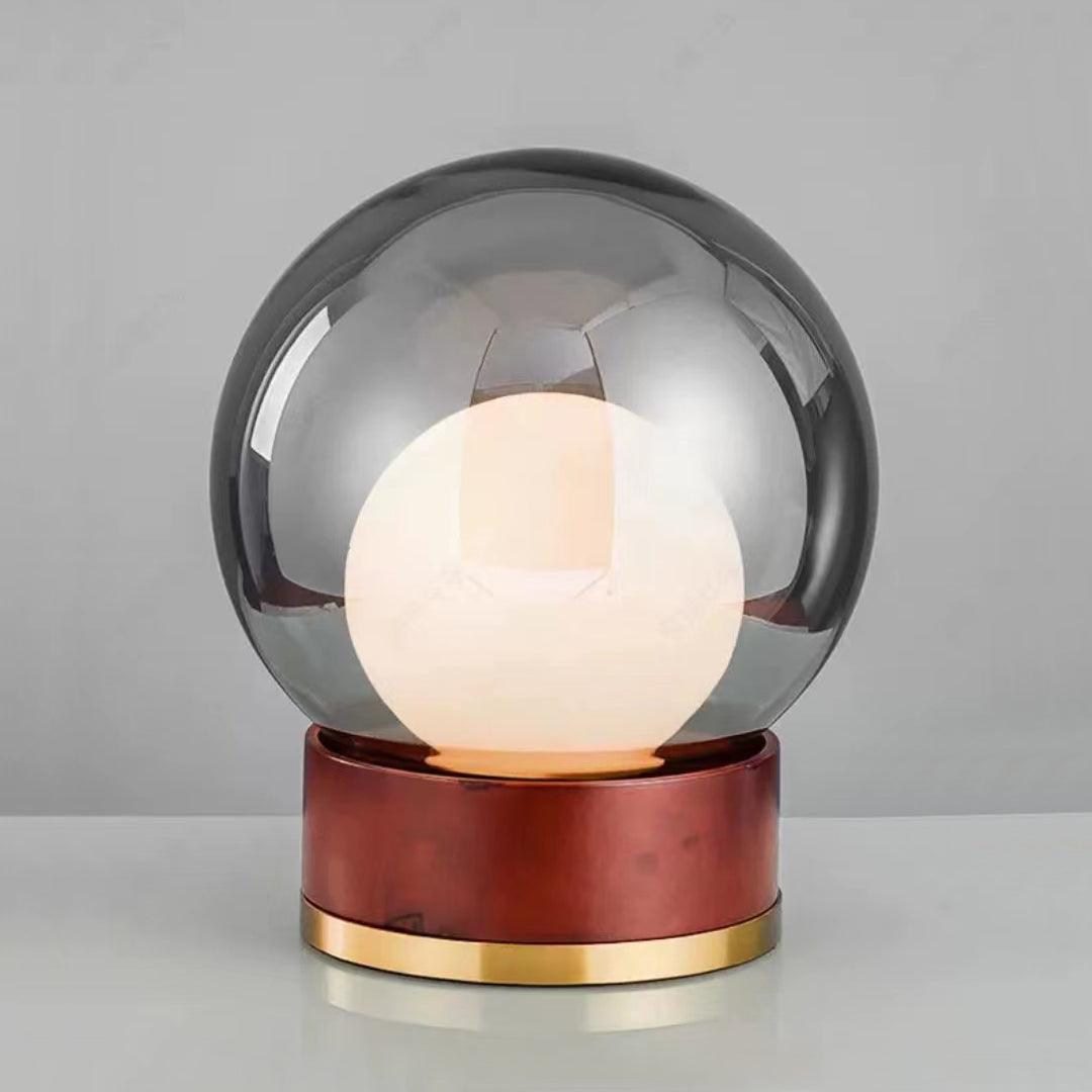 Candeeiro de mesa artístico Brinox em madeira