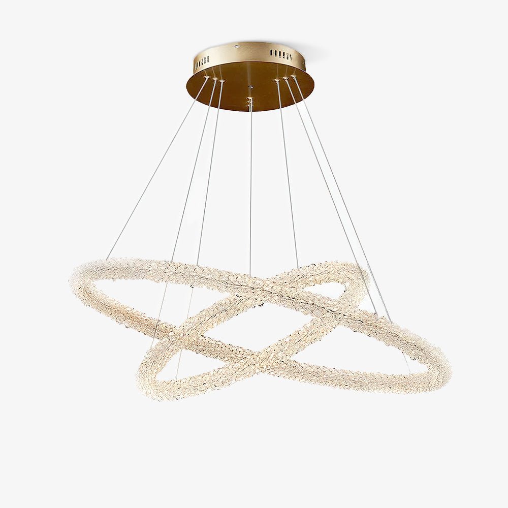 Candeeiro de teto Seleira com anel de cristal LED