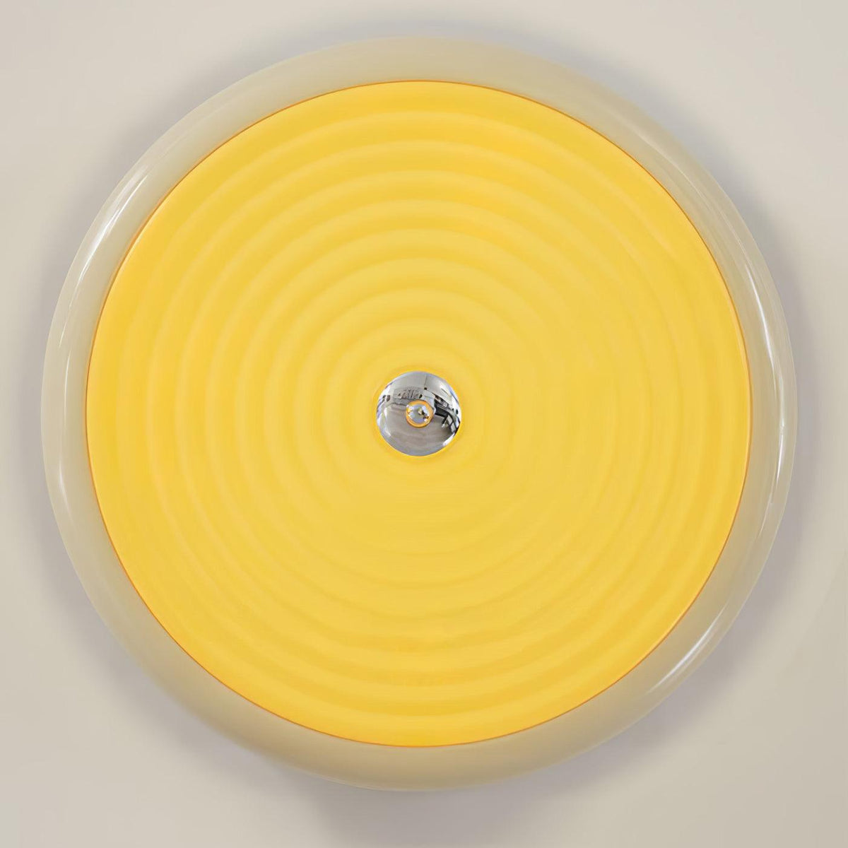 Utheara Moderne Minimalistisk Loftslampe i Cremefarvet Riflet Glas