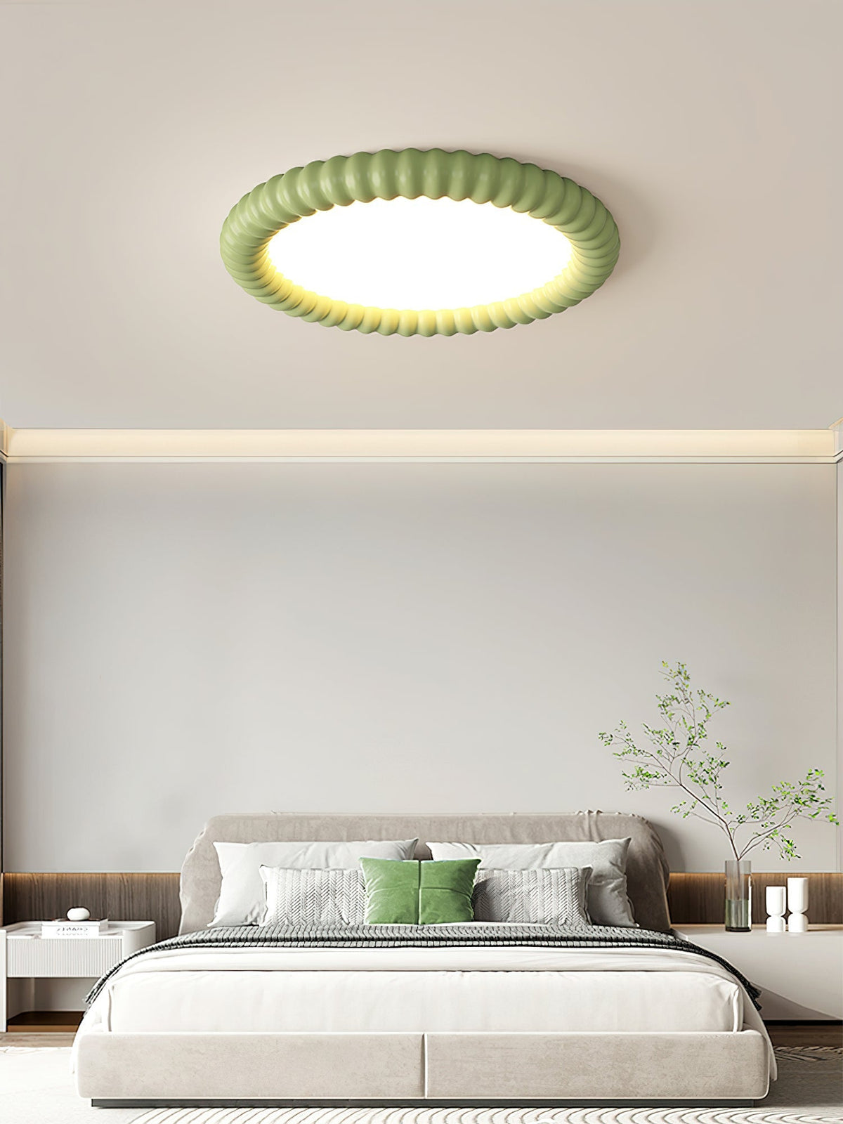 Candeeiro de teto Ulire com design nórdico artístico e resina ondulada