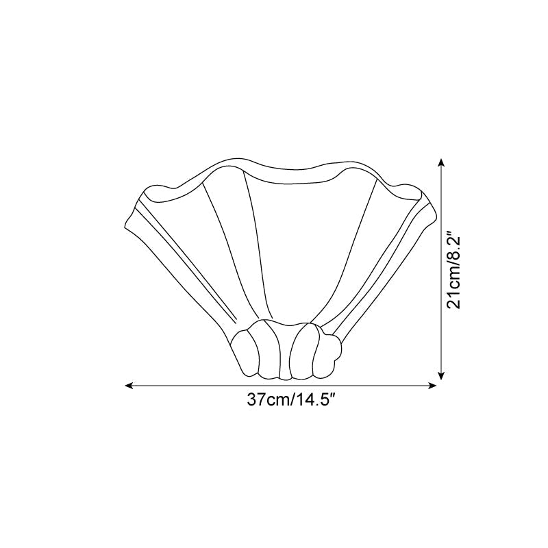 Dorien vägglampa i gips, vit, klassiskt skal