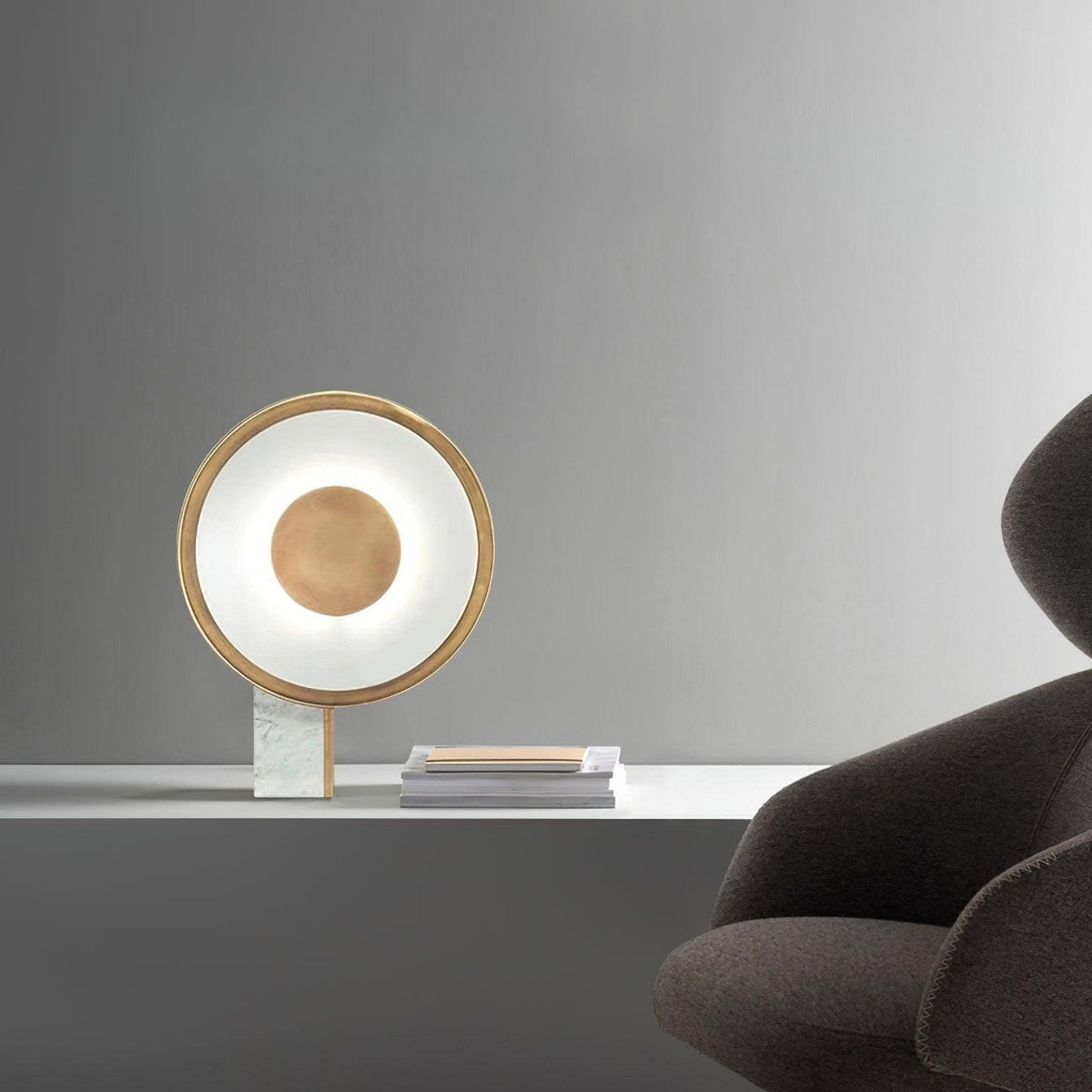 Candeeiro de mesa Tessain em mármore, minimalista