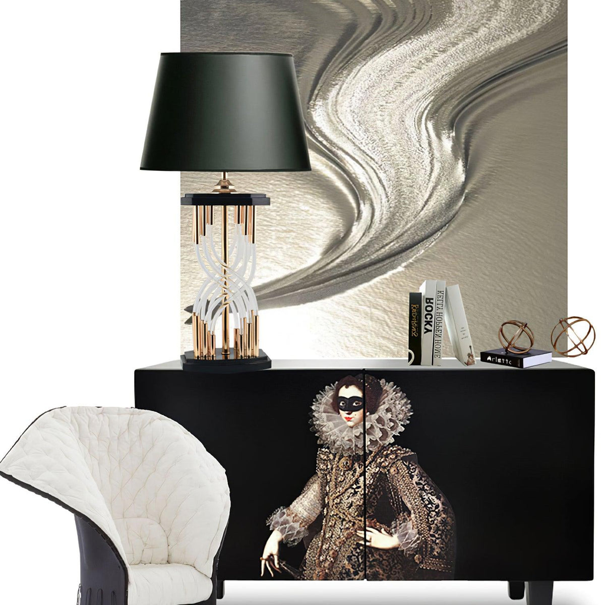 Candeeiro de mesa moderno Rylee