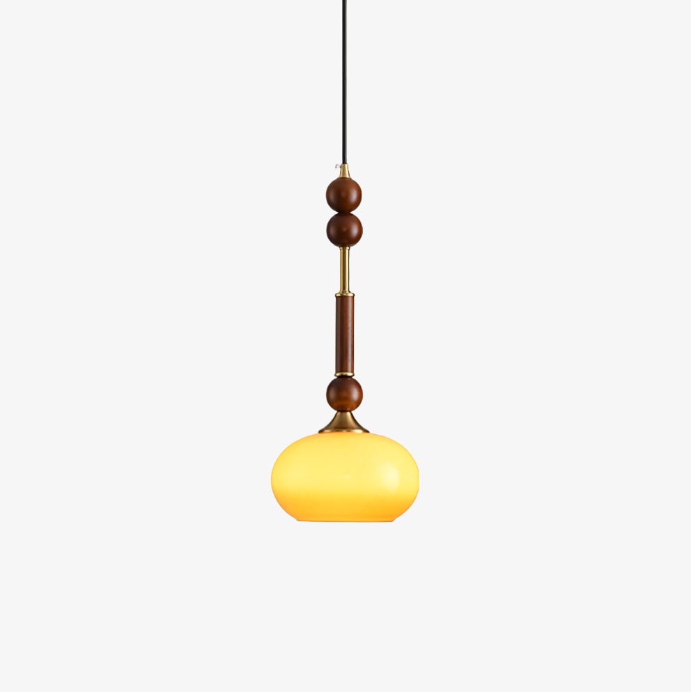Yovelis vintage pendel-lampe i træ