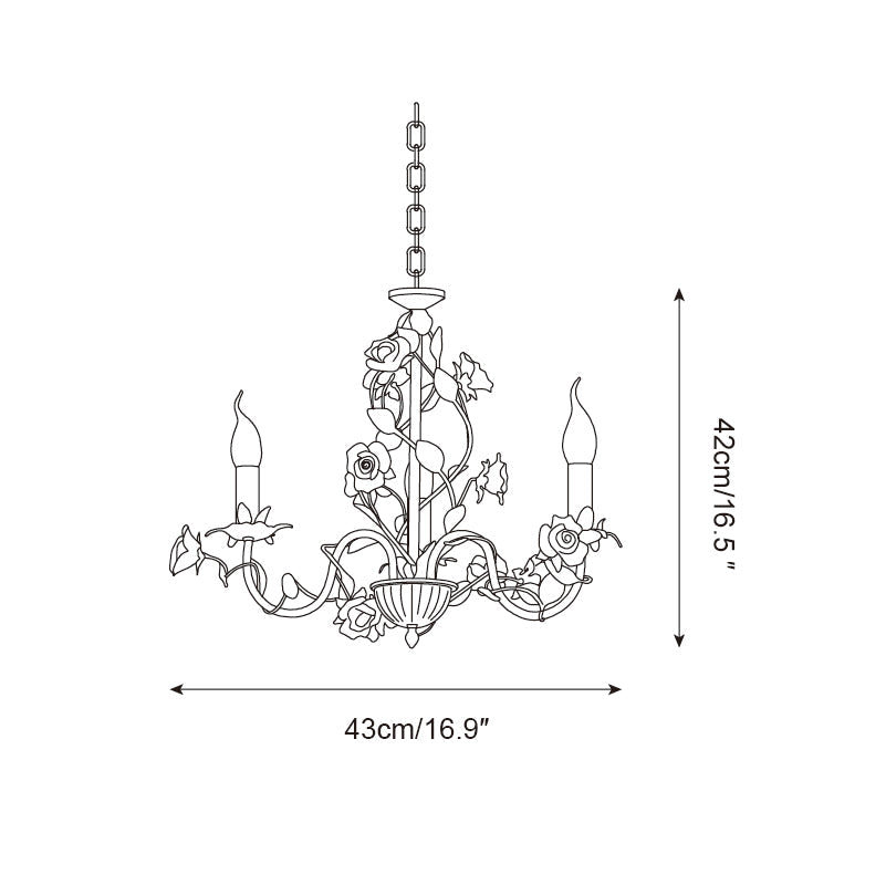 Lysa Vintage White Chandelier