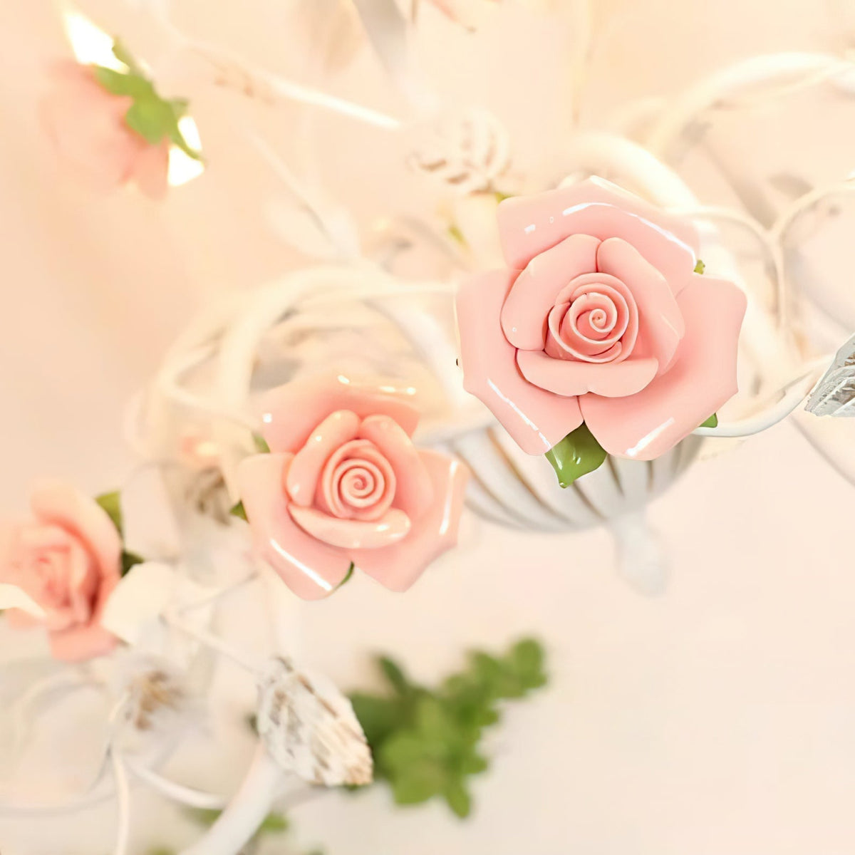 Lysa Vintage White Chandelier