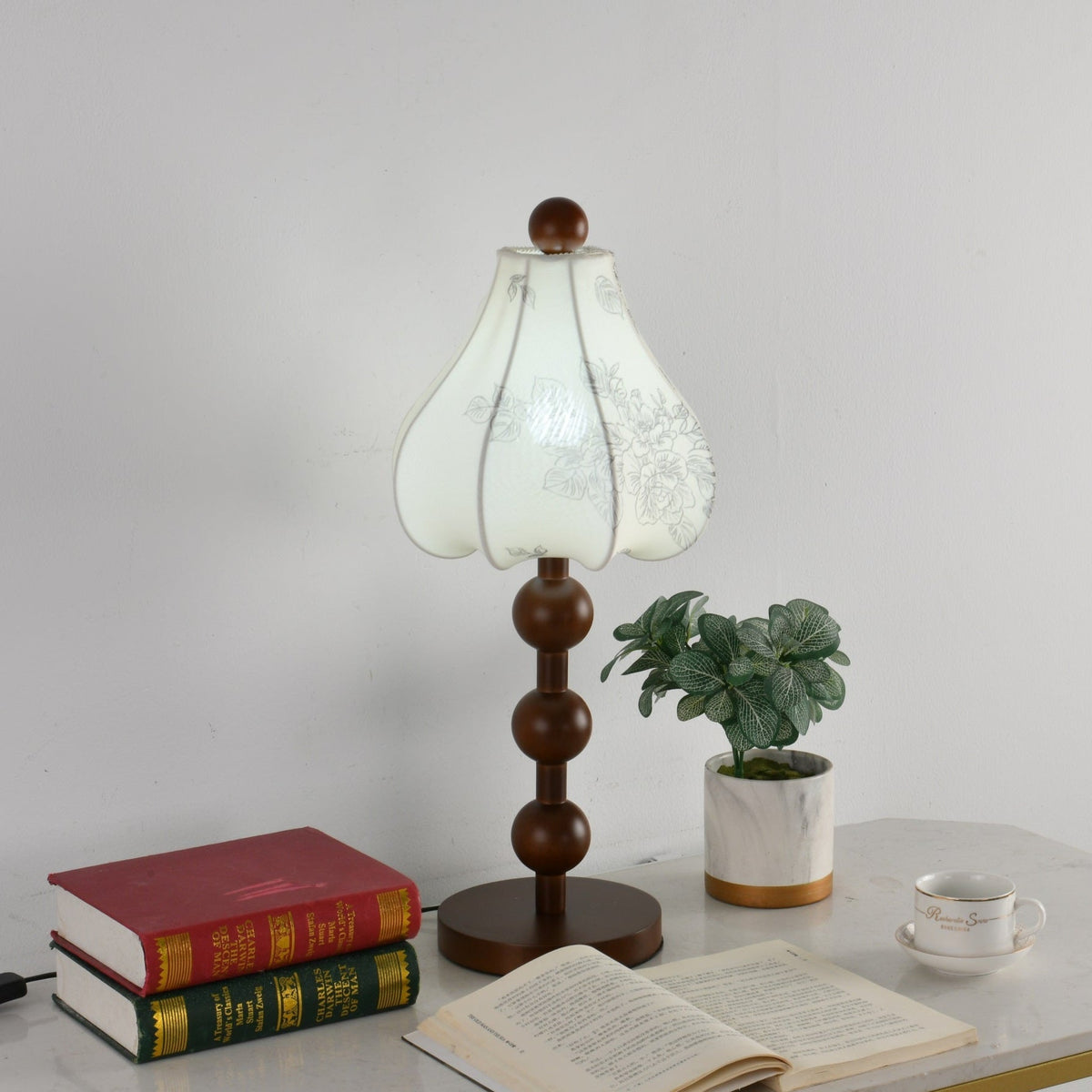 Mirerelle-tyylinen vintage-kankainen pöytävalaisin