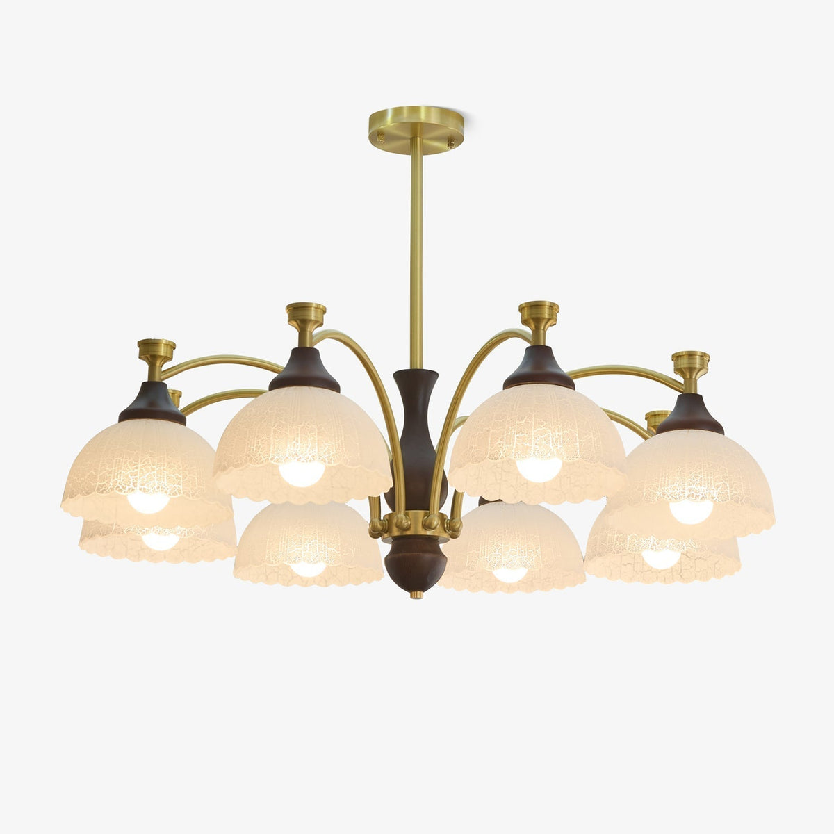 Avvynila traditionell elegant vintagekrona i mässing och trä