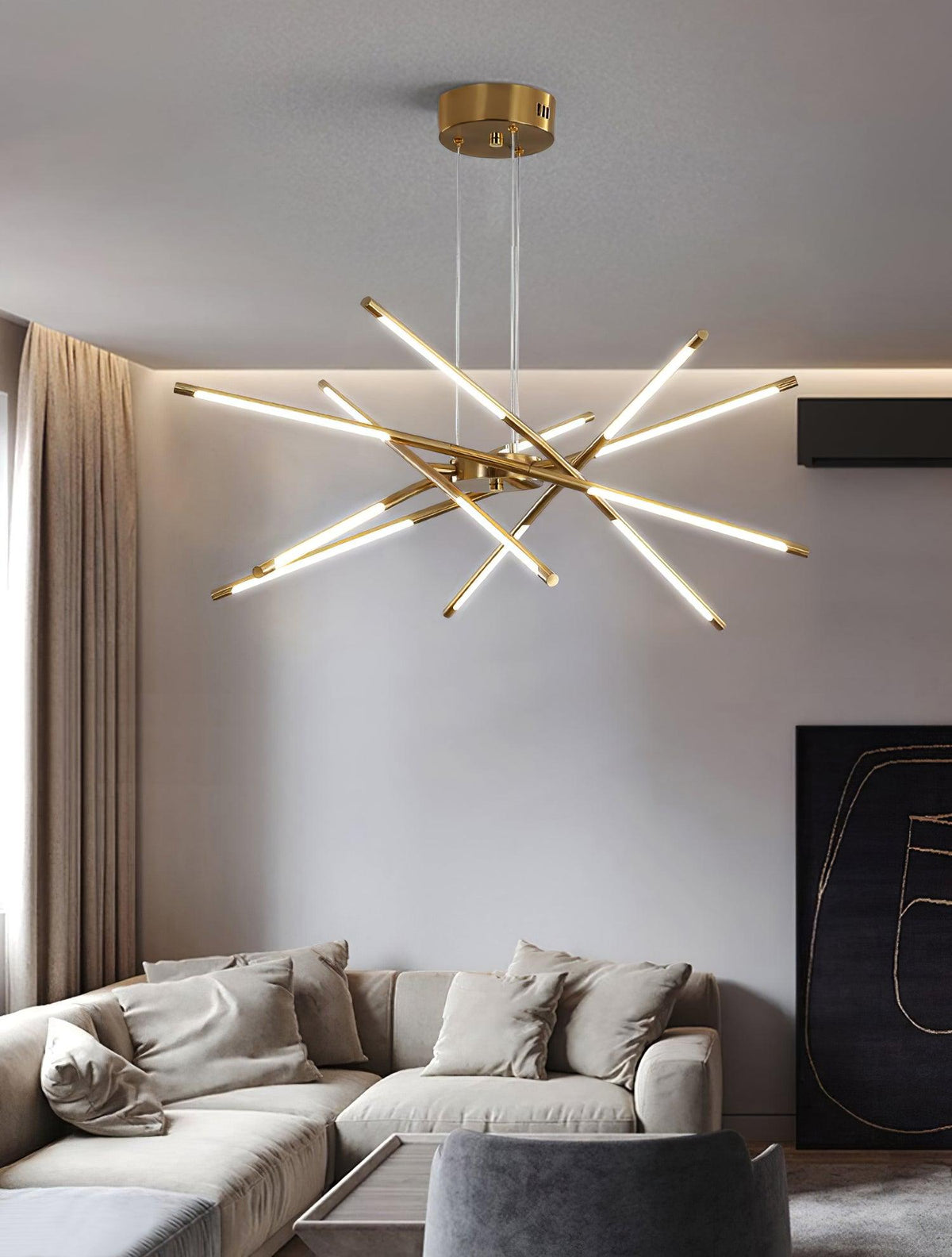 Lumueon roterbar modern LED-ljuskrona