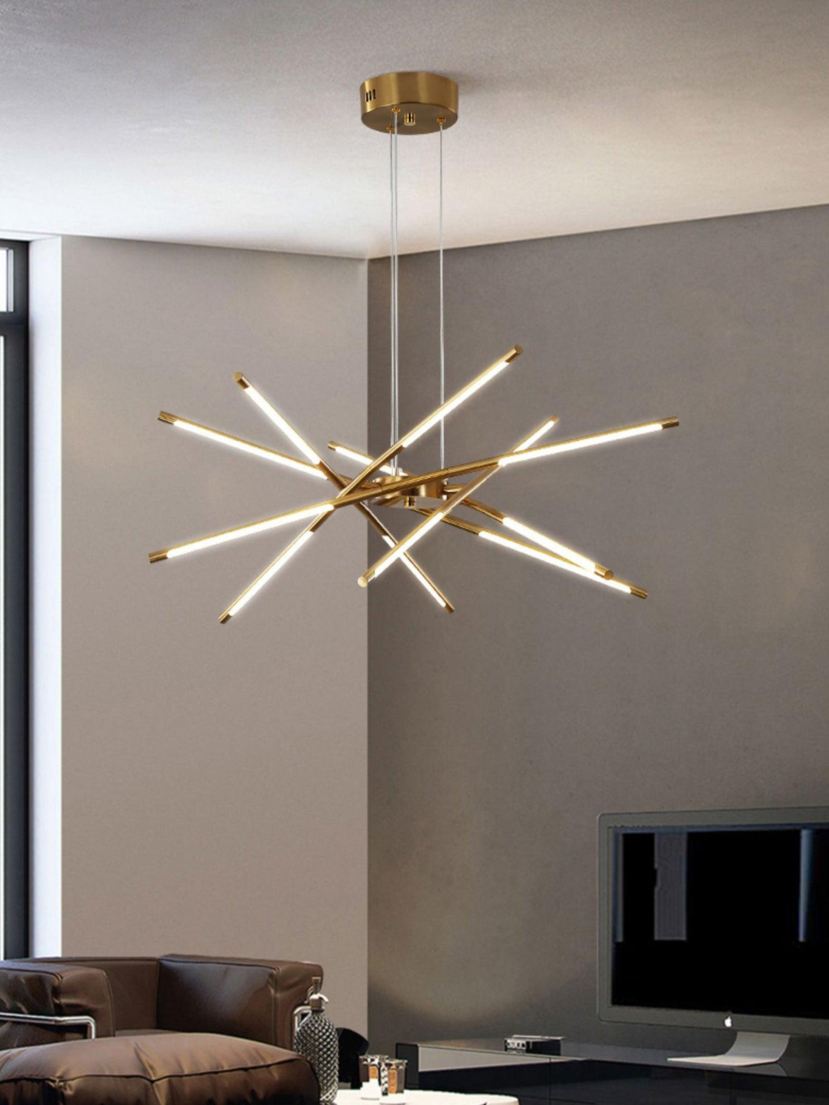 Lumueon roterbar modern LED-ljuskrona