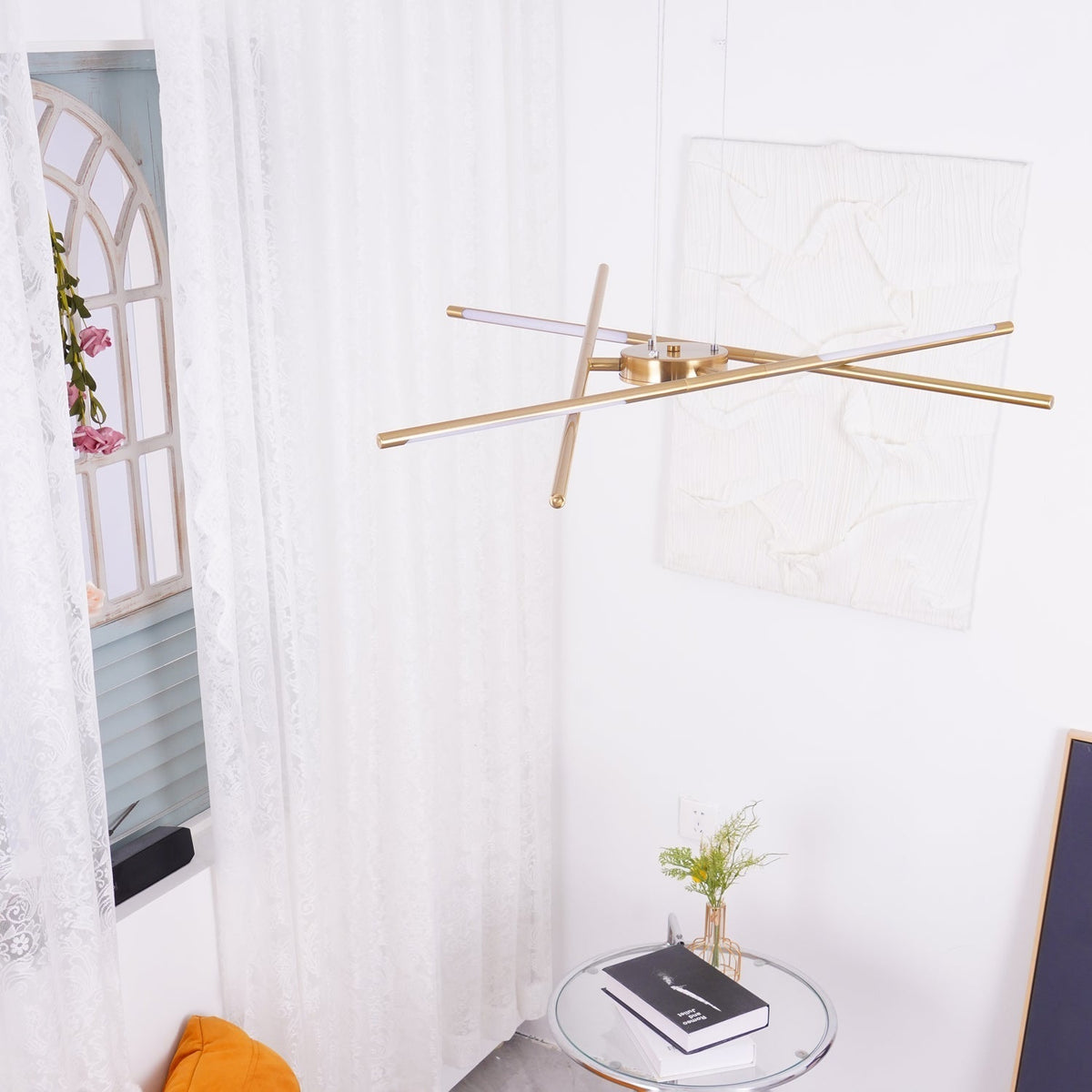 Lumueon roterbar modern LED-ljuskrona