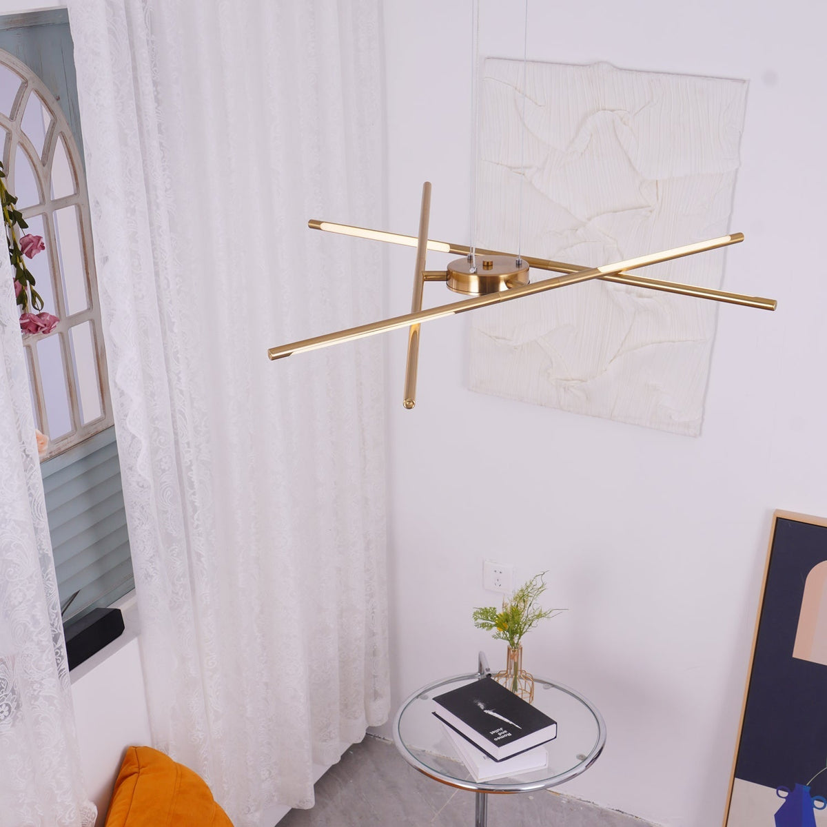 Lumueon roterbar modern LED-ljuskrona