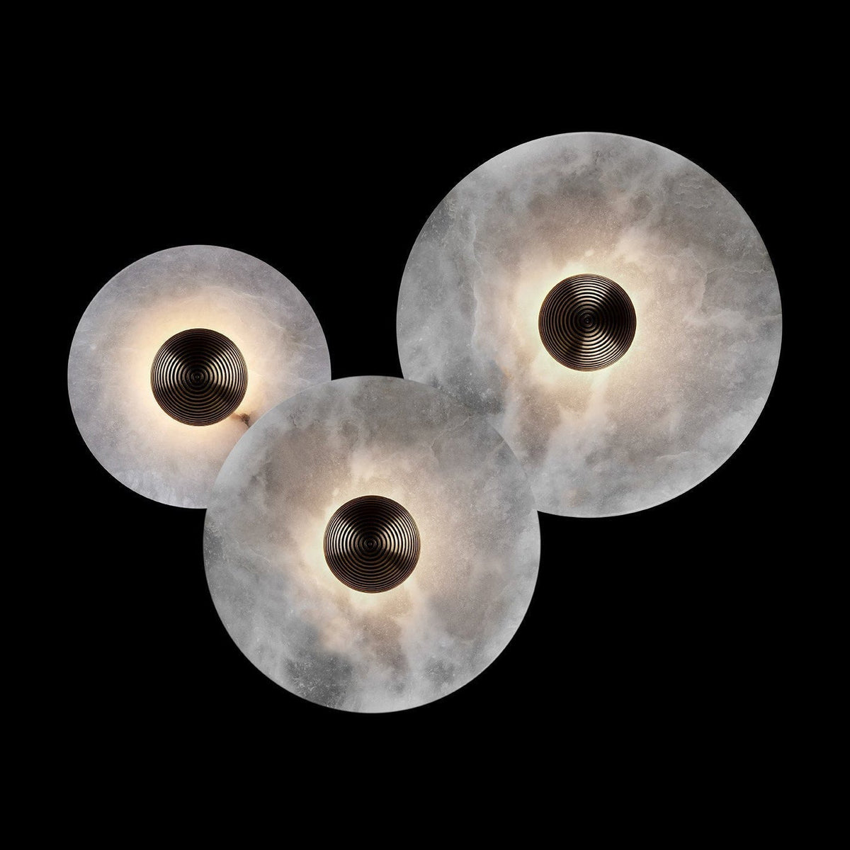 Apollo rund alabastervägglampa