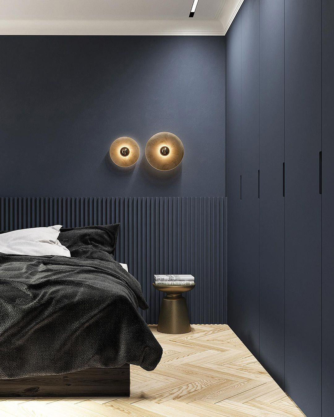 Apollo rund alabastervägglampa