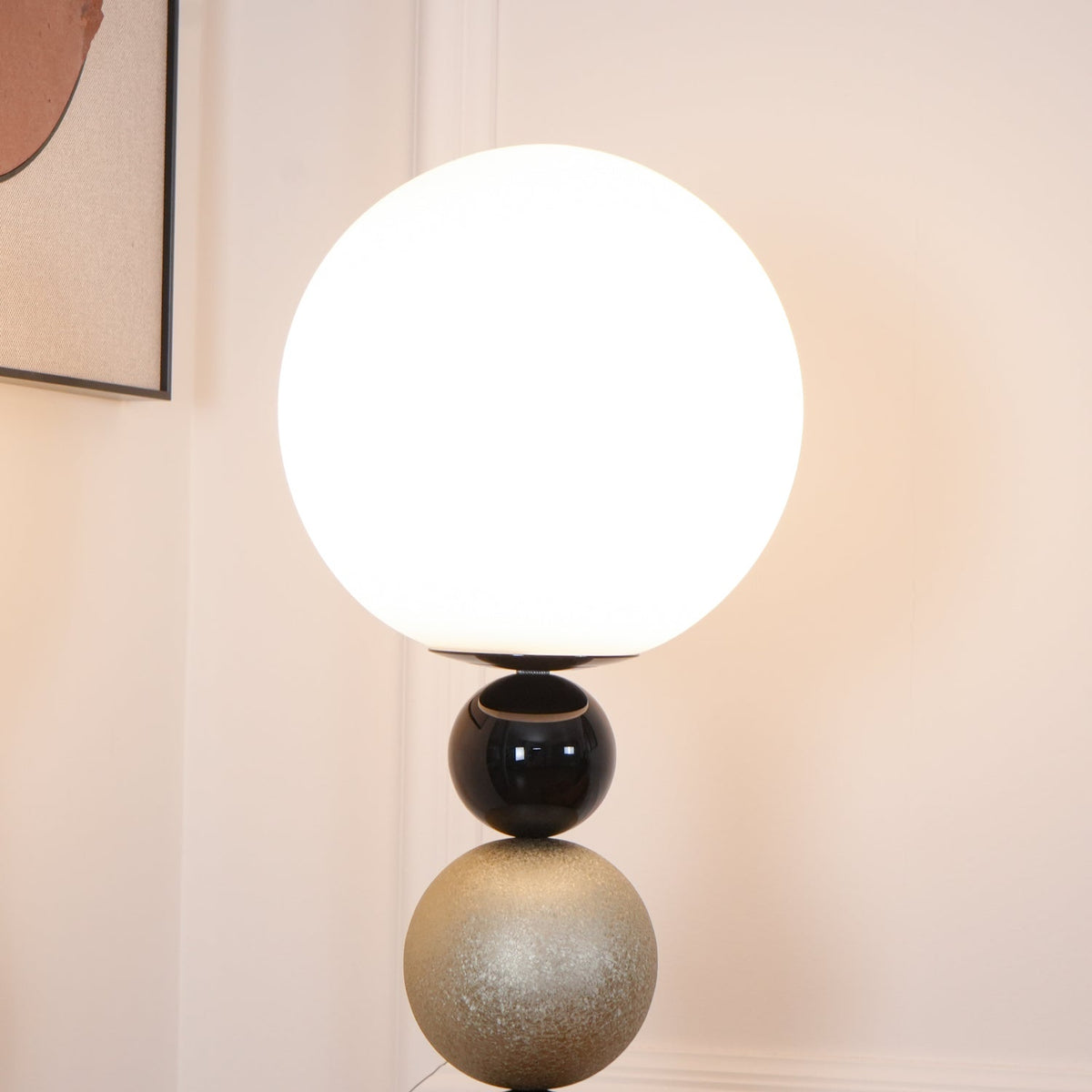 Kaleido gulvlampe med runde stablede kugler