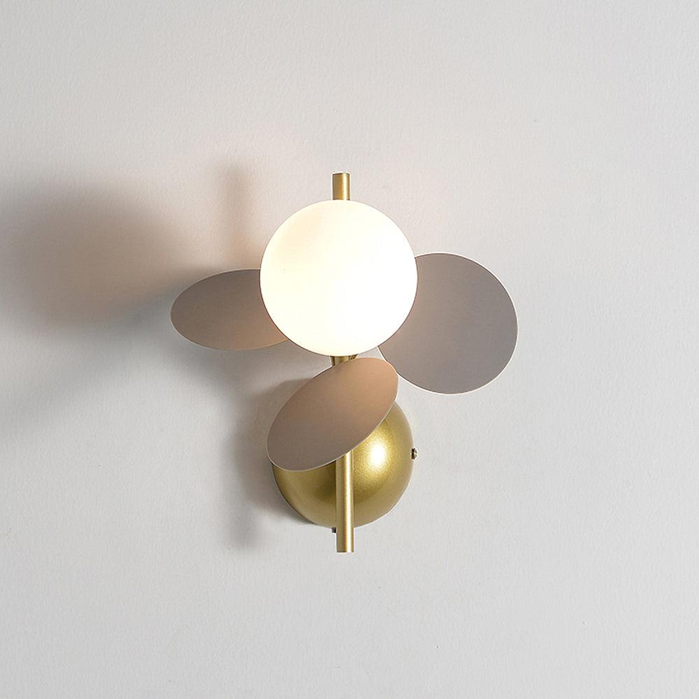 Culoren rund nordisk konstvägglampa i glas