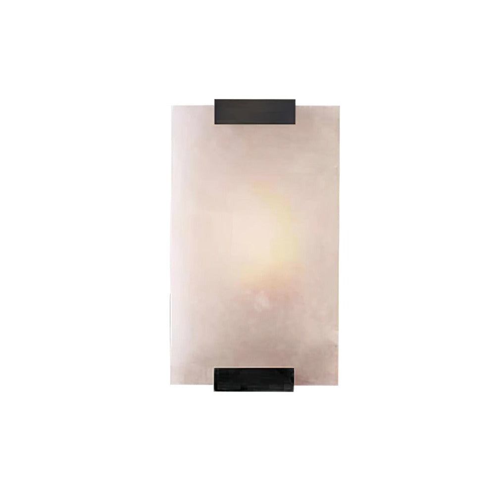 Velen-vägglampa med alabasterpanel och glöd