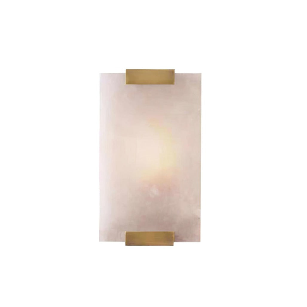 Velen-vägglampa med alabasterpanel och glöd