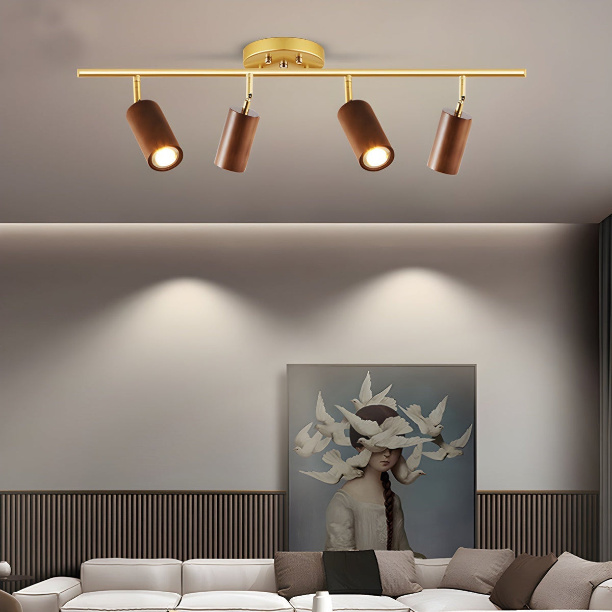 Usolila moderni minimalistinen puinen kattovalaisin